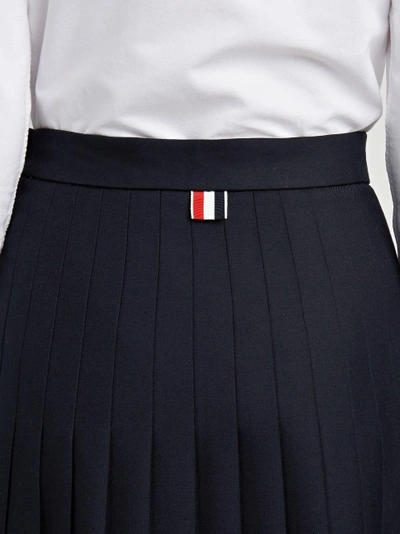 Shop Thom Browne School Uniform Pleated Skirt In Blue