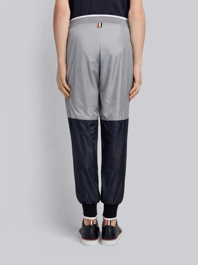 Shop Thom Browne Bicolor Half-and-half Ripstop Sweatpants In Grey