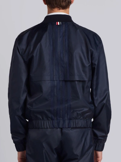 Shop Thom Browne Center-back 4-bar Ripstop Bomber In Blue