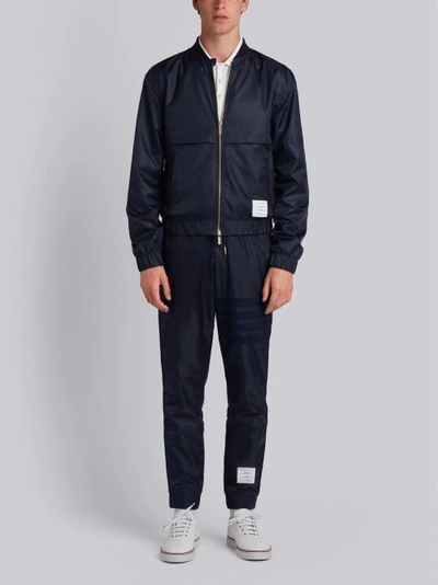 Shop Thom Browne Center-back 4-bar Ripstop Bomber In Blue
