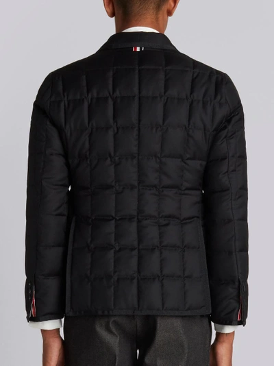 Shop Thom Browne Quilted Down Super 130s Sport Coat In Black