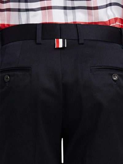 Shop Thom Browne Cotton Twill Unconstructed Chino Trouser In Blue