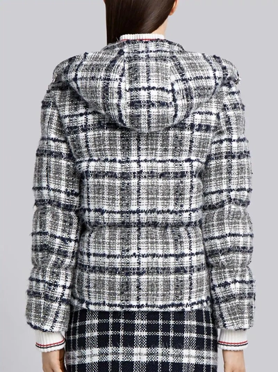 Shop Thom Browne Reflective Down-filled Bomber Jacket In Grey