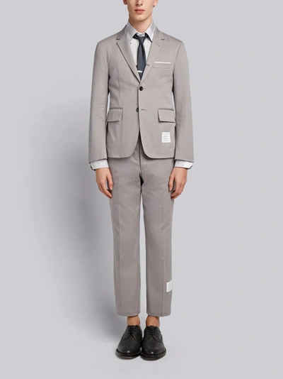 Shop Thom Browne Unconstructed Cotton Sport Coat In Grey