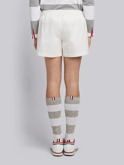 Shop Thom Browne Cotton Twill Rugby Shorts In White