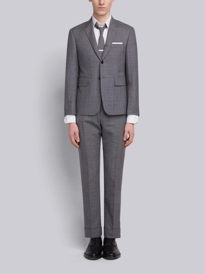 Shop Thom Browne Gingham Prince Of Wales Suit With Tie In Grey