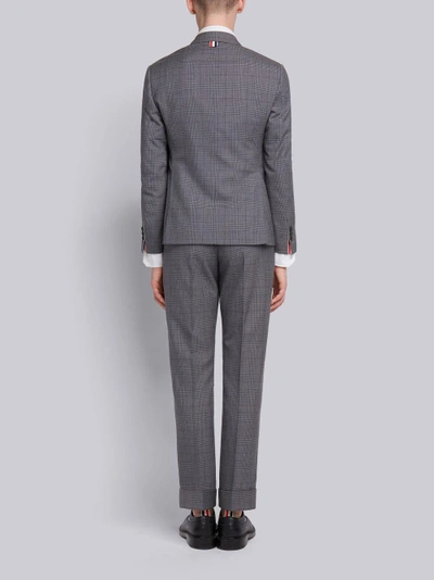 Shop Thom Browne Gingham Prince Of Wales Suit With Tie In Grey
