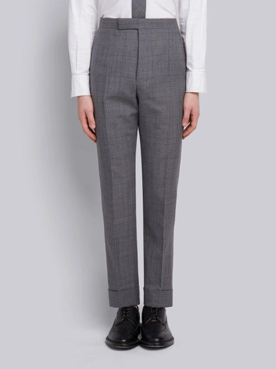 Shop Thom Browne Gingham Prince Of Wales Suit With Tie In Grey