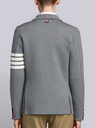 Shop Thom Browne 4-bar Merino Sport Coat In Grey