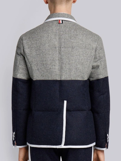 Shop Thom Browne Bicolor Quilted Sack Sport Coat In Grey