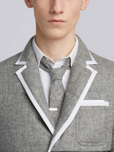 Shop Thom Browne Bicolor Quilted Sack Sport Coat In Grey