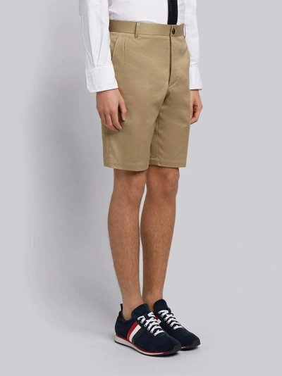 Shop Thom Browne Cotton Twill Unconstructed Chino Shorts In Neutrals
