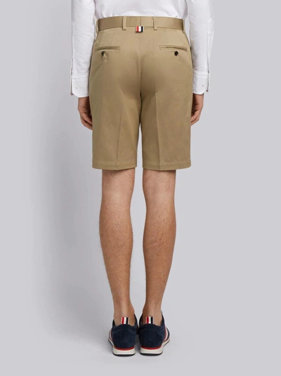 Shop Thom Browne Cotton Twill Unconstructed Chino Shorts In Neutrals