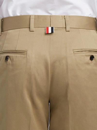 Shop Thom Browne Cotton Twill Unconstructed Chino Shorts In Neutrals