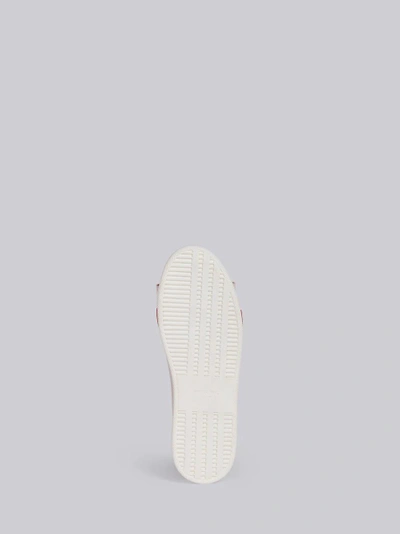Shop Thom Browne Bowed Slip-on Sneaker In Pebble Grain Leather In Pink