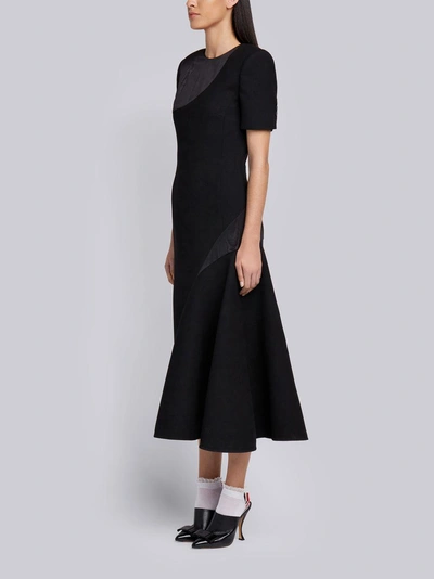Shop Thom Browne Crepe Pencil Dress In Black