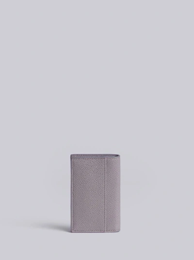 Shop Thom Browne Business Card Holder In Medium Grey Pebble Grain In Multicolour