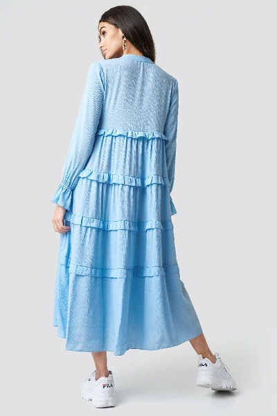 Shop Trendyol Flywheel Maxi Dress - Blue