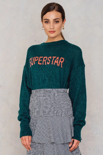 Shop Colourful Rebel Sophie Superstar Knitwear Jumper - Green
