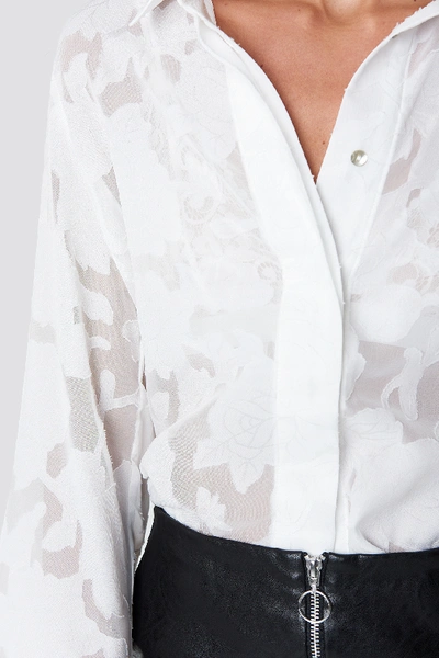 Shop Rut & Circle Flower Emb Blouse - White