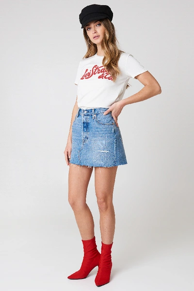 Shop Levi's Deconstructed Skirt - Blue In American Wild