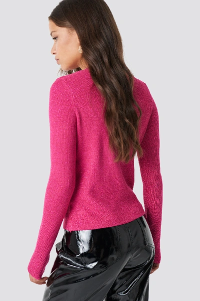 Shop Glamorous Knitted Glittery Jumper - Pink