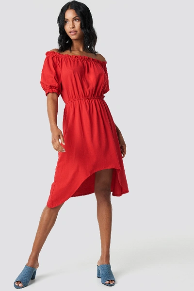 Shop Trendyol Asymmetric Knitted Dress - Red