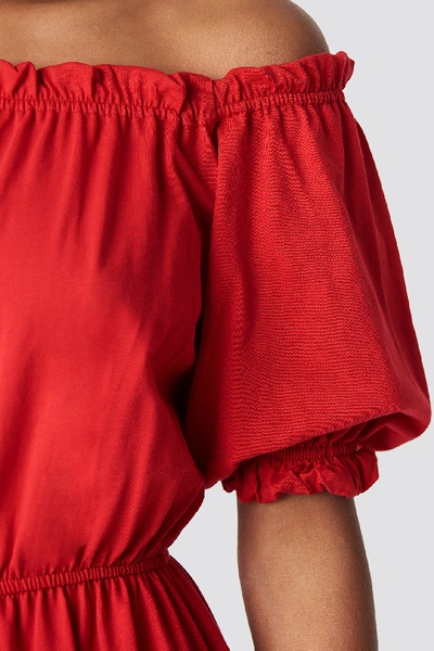 Shop Trendyol Asymmetric Knitted Dress - Red