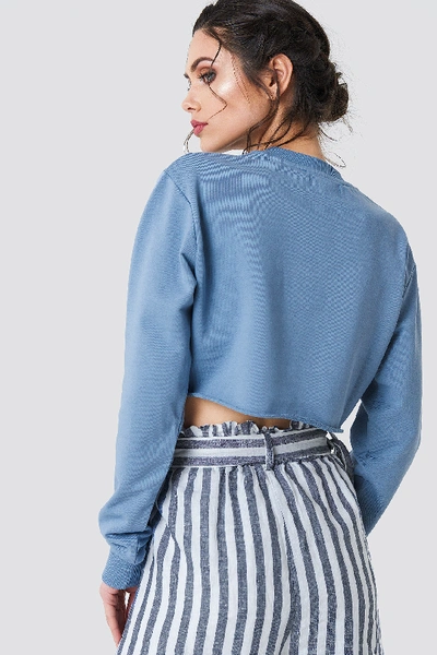 Shop Na-kd Rad Sweater - Blue In Stone Blue