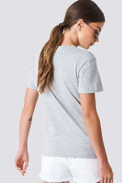 Shop Calvin Klein Core Monogram Logo Tee Grey In Light Grey Heather