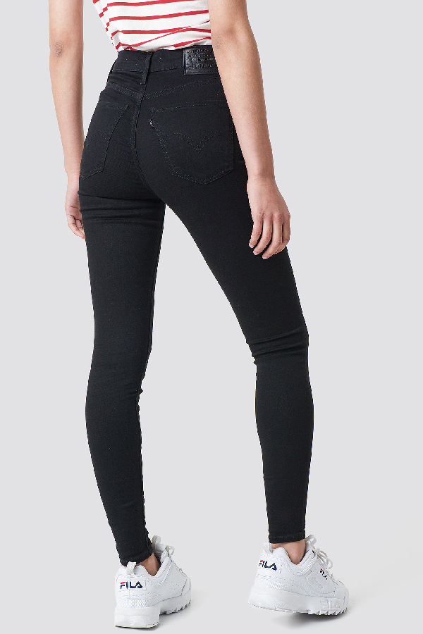 levi's mile high super skinny jeans black galaxy