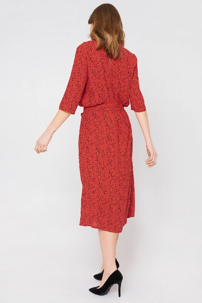 Shop Just Female Ellen Long Dress - Red, Multicolor In Red,multicolor