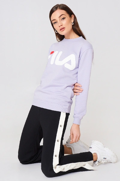 Shop Fila Classic Logo Sweat - Purple In Orchid Petal