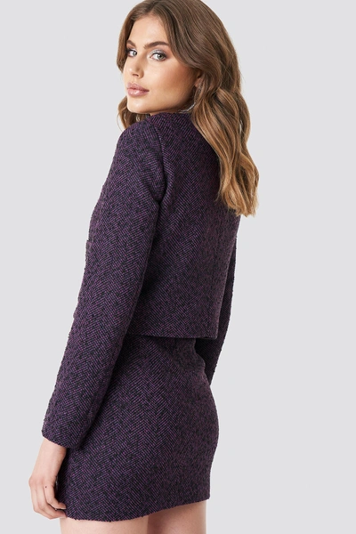 Shop Galore X Na-kd Boucle Jacket Purple