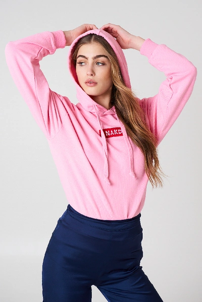 Shop Na-kd Logo Hoodie Pink