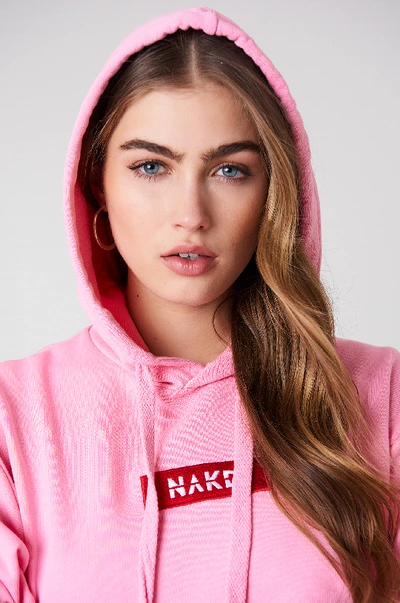Shop Na-kd Logo Hoodie Pink