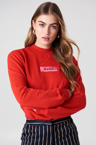 Shop Na-kd Logo Sweater Red