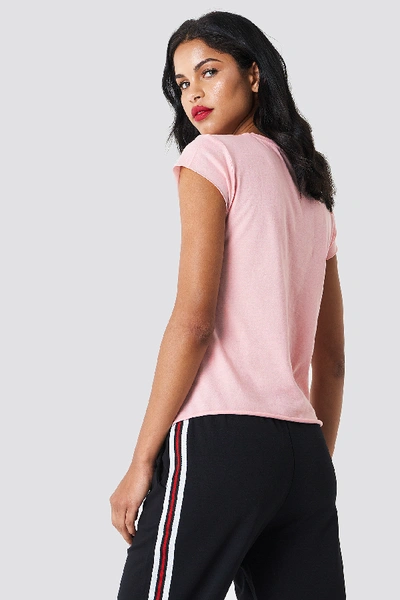 Shop Na-kd The Only Way Tee - Pink In Dusty Light Pink