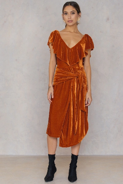 Shop Aéryne Paris Lexi Dress - Orange, Copper In Orange,copper