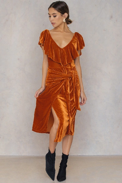 Shop Aéryne Paris Lexi Dress - Orange, Copper In Orange,copper