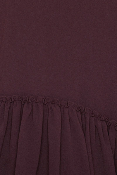 Shop Tranloev Asymmetric Frill Dress Purple In Deep Purple