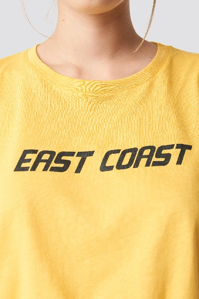 Shop Na-kd East Coast Oversized Tee - Yellow