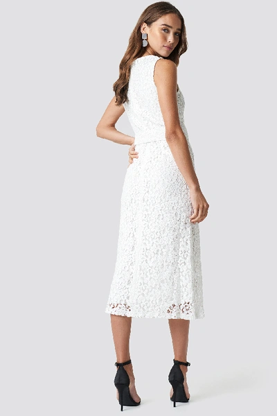 Shop Trendyol Front Button Detailed Midi Dress - White