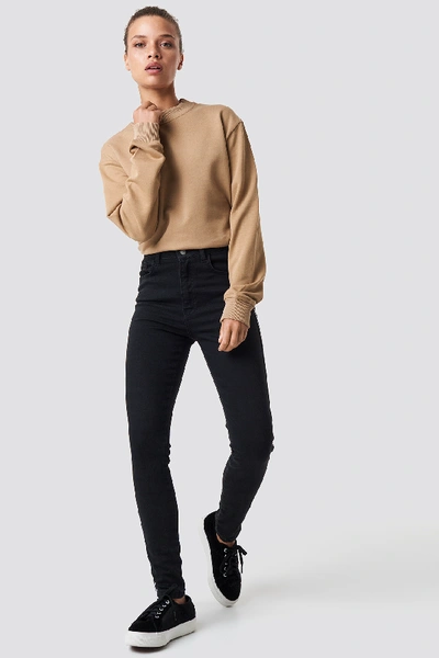 Shop Na-kd Basic Sweater - Beige In Dark Beige