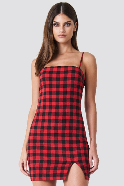 Shop Sahara Ray X Na-kd Check Mini Dress - Red