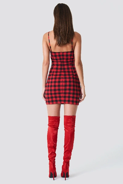 Shop Sahara Ray X Na-kd Check Mini Dress - Red