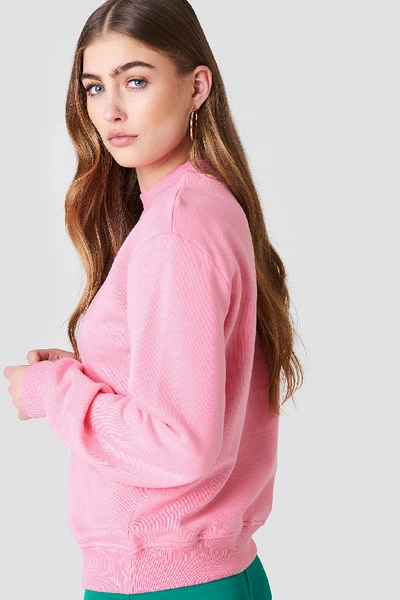 Shop Na-kd Logo Sweater - Pink