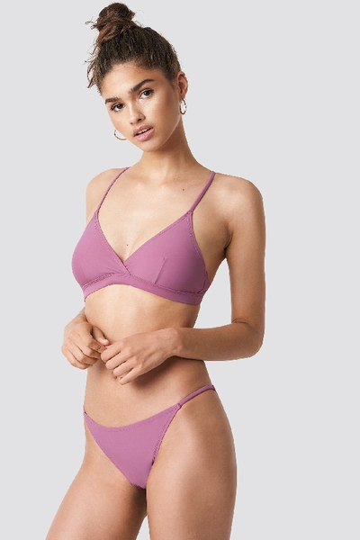 Shop Na-kd Thin Strap Bikini Briefs Purple In Dusty Purple