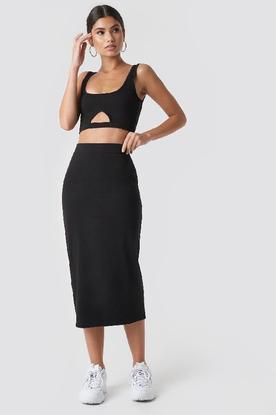 Shop Nickixnakd Basic Midi Skirt - Black