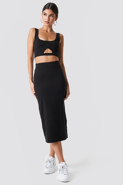 Shop Nickixnakd Basic Midi Skirt - Black